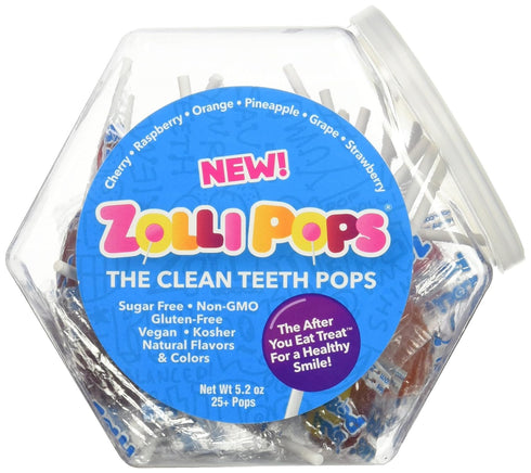 Zollipops Clean Teeth Lollipops, Anti Cavity Lollipops, Delicious Assorted Flavors, Variety, 5.2 Ounce (Pack of 1)...